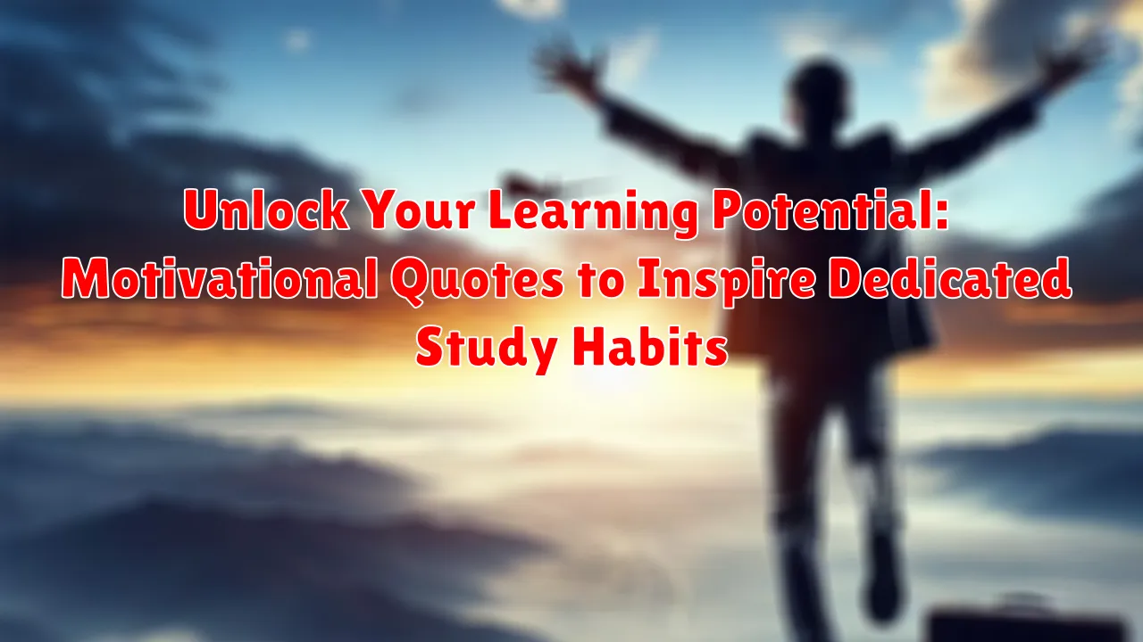 Unlock Your Learning Potential: Motivational Quotes to Inspire Dedicated Study Habits Unlock Your Learning Potential: Motivational Quotes to Inspire Dedicated Study Habits